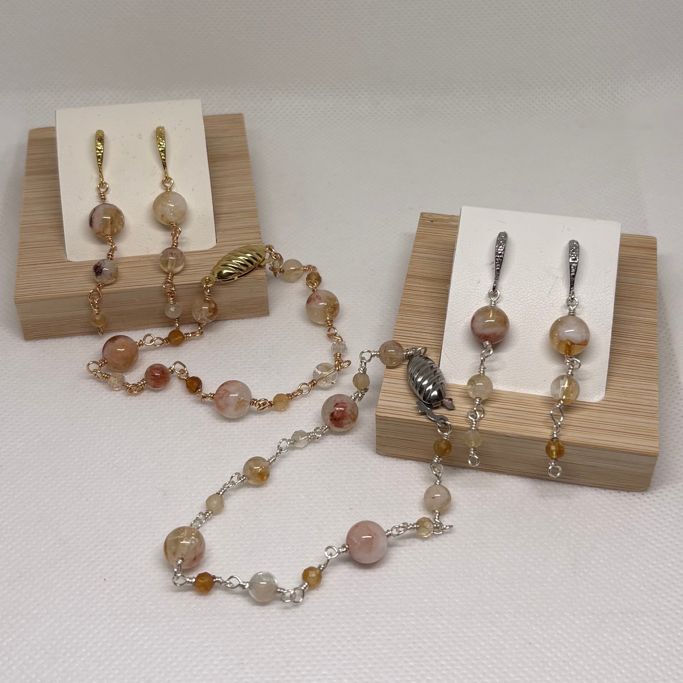 Fluorite Set 1 | Bracelet & Earrings