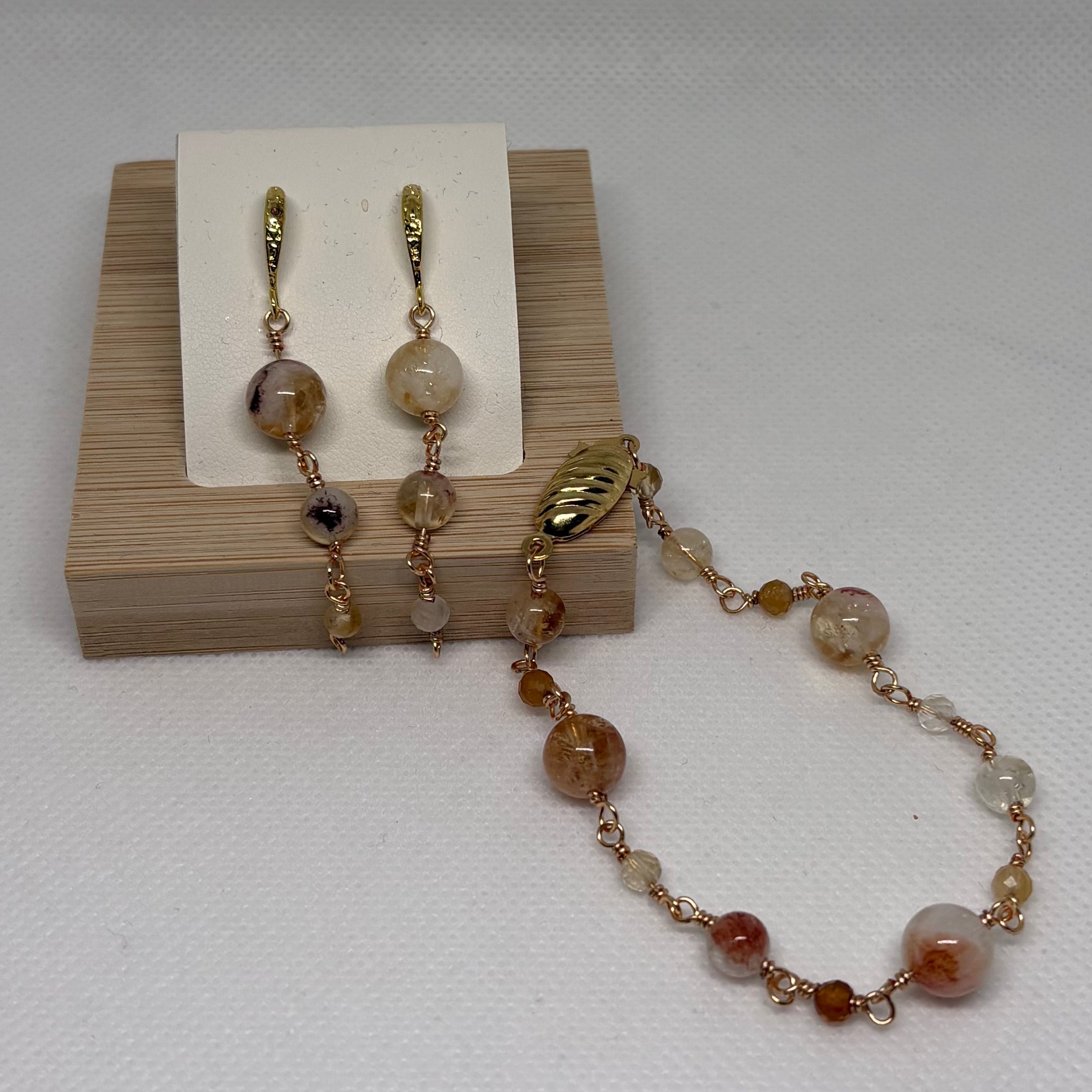 Fluorite Set 1 | Bracelet & Earrings
