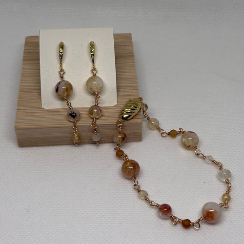 Fluorite Set 1 | Bracelet & Earrings
