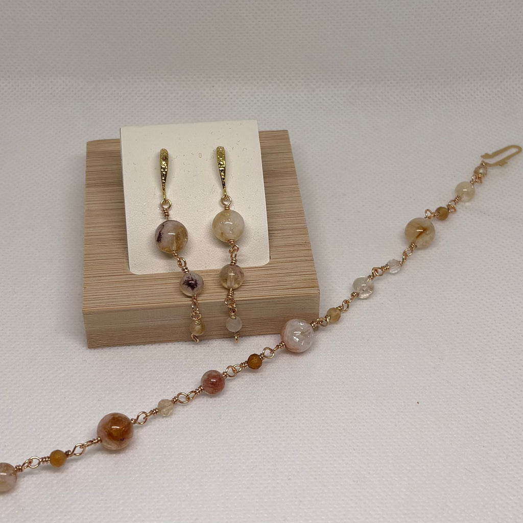 Citrin-Set 1 | Armband & Ohrringe