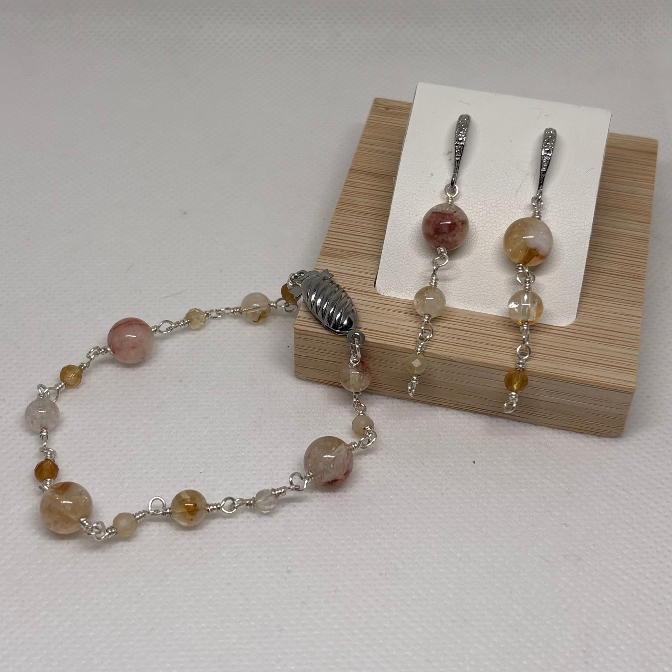 Fluorite Set 1 | Bracelet & Earrings