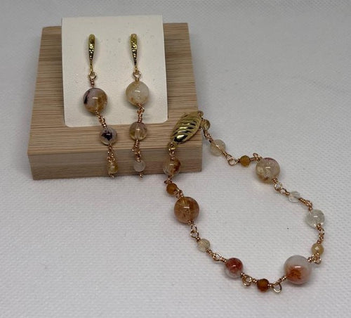 Citrin-Set 1 | Armband & Ohrringe