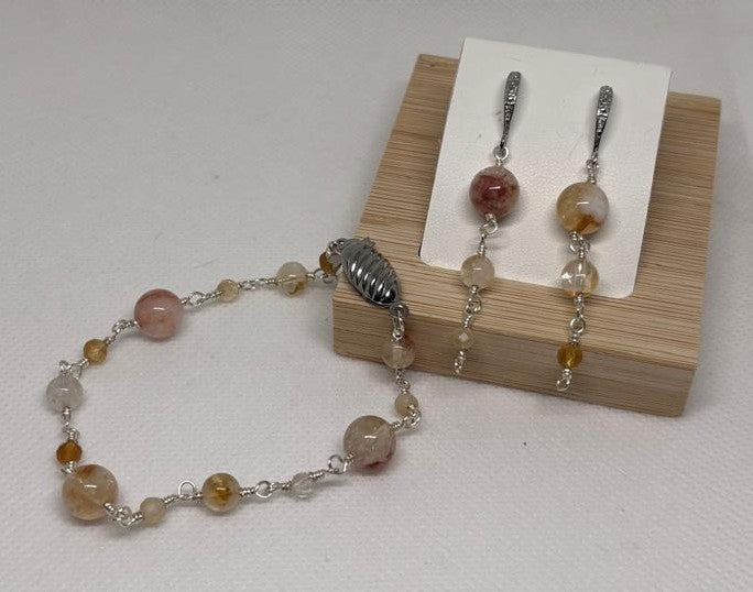 Citrin-Set 1 | Armband & Ohrringe
