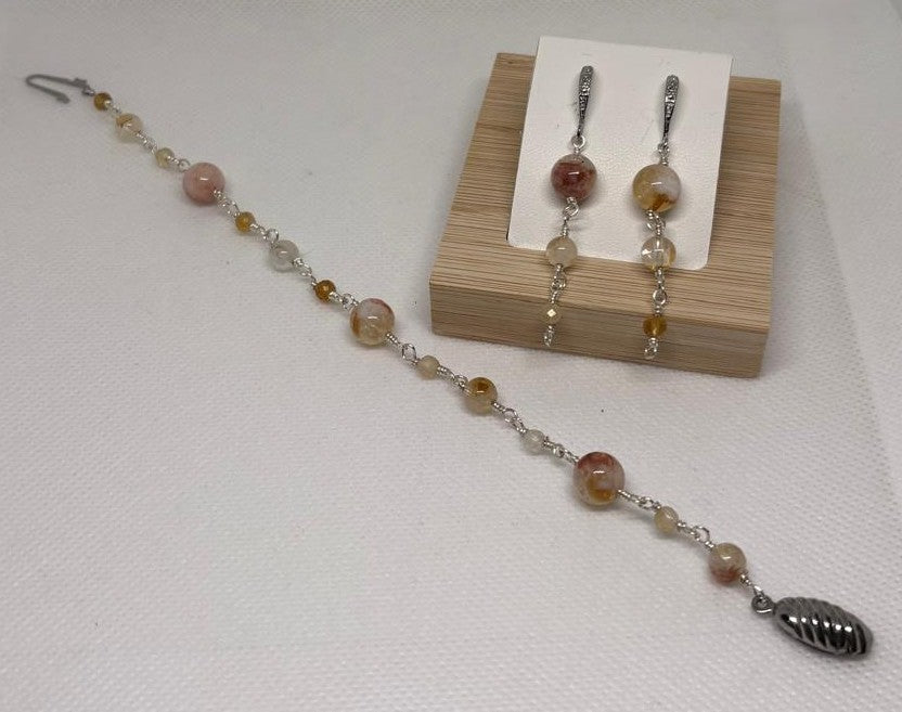 Citrin-Set 1 | Armband & Ohrringe