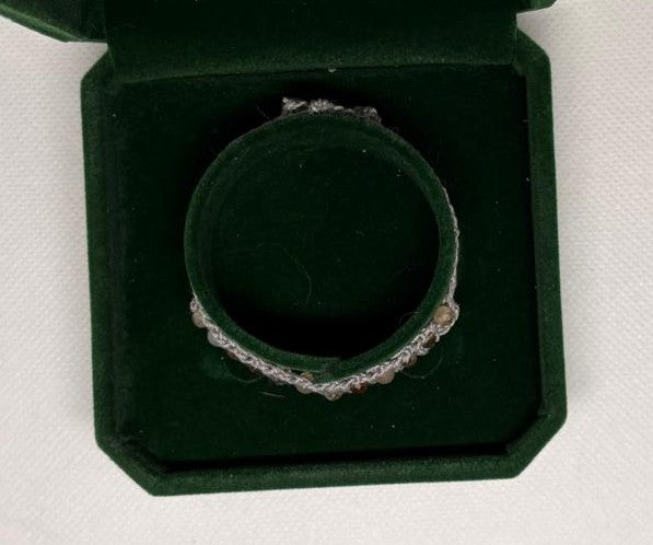 Citrin Armband - gehäkelt halb