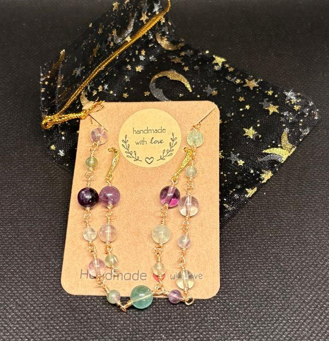 Ensemble Fluorite 1 | Bracelet et boucles d'oreilles