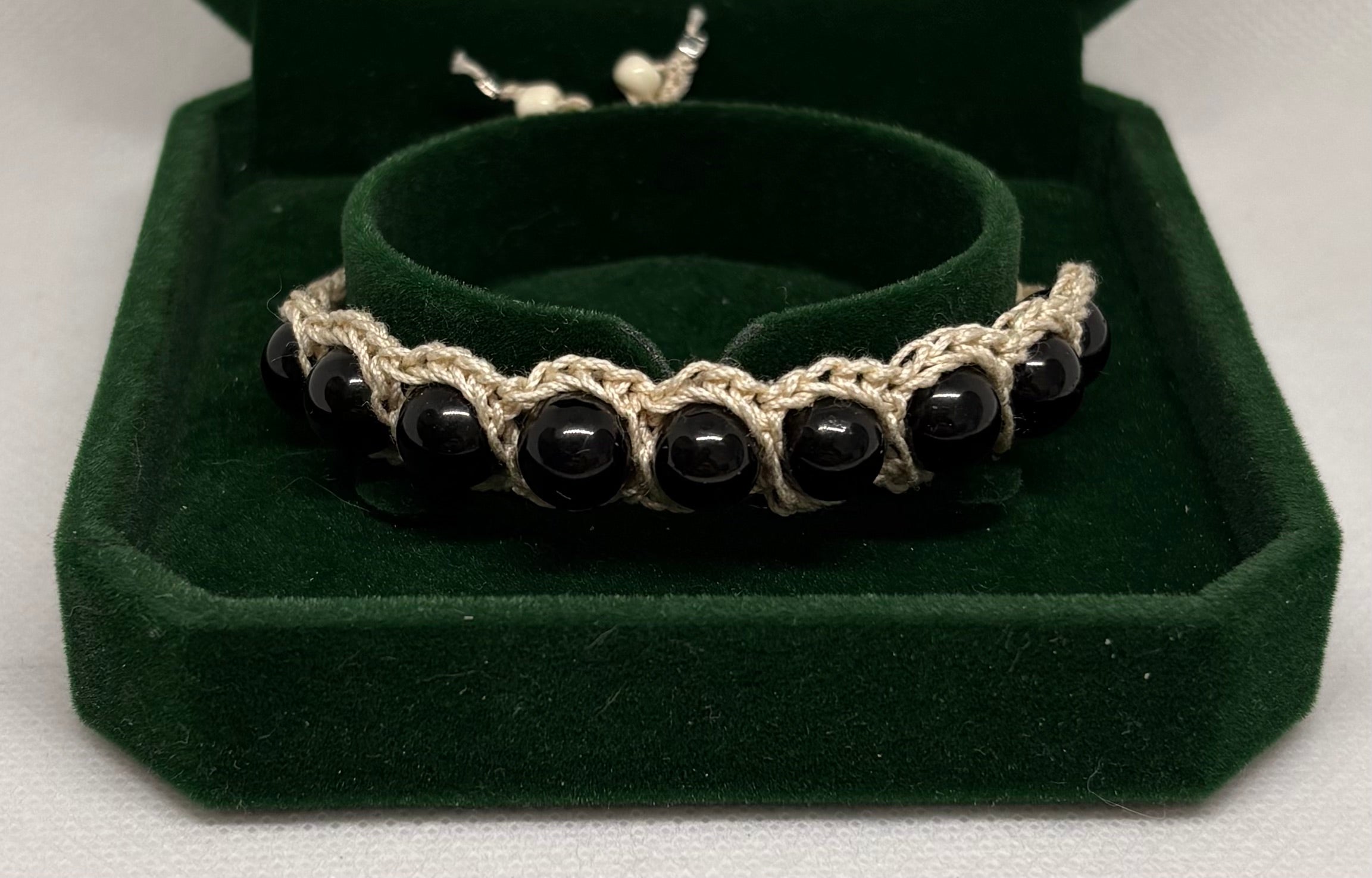 Turmalin Armband - gehäkelt halb