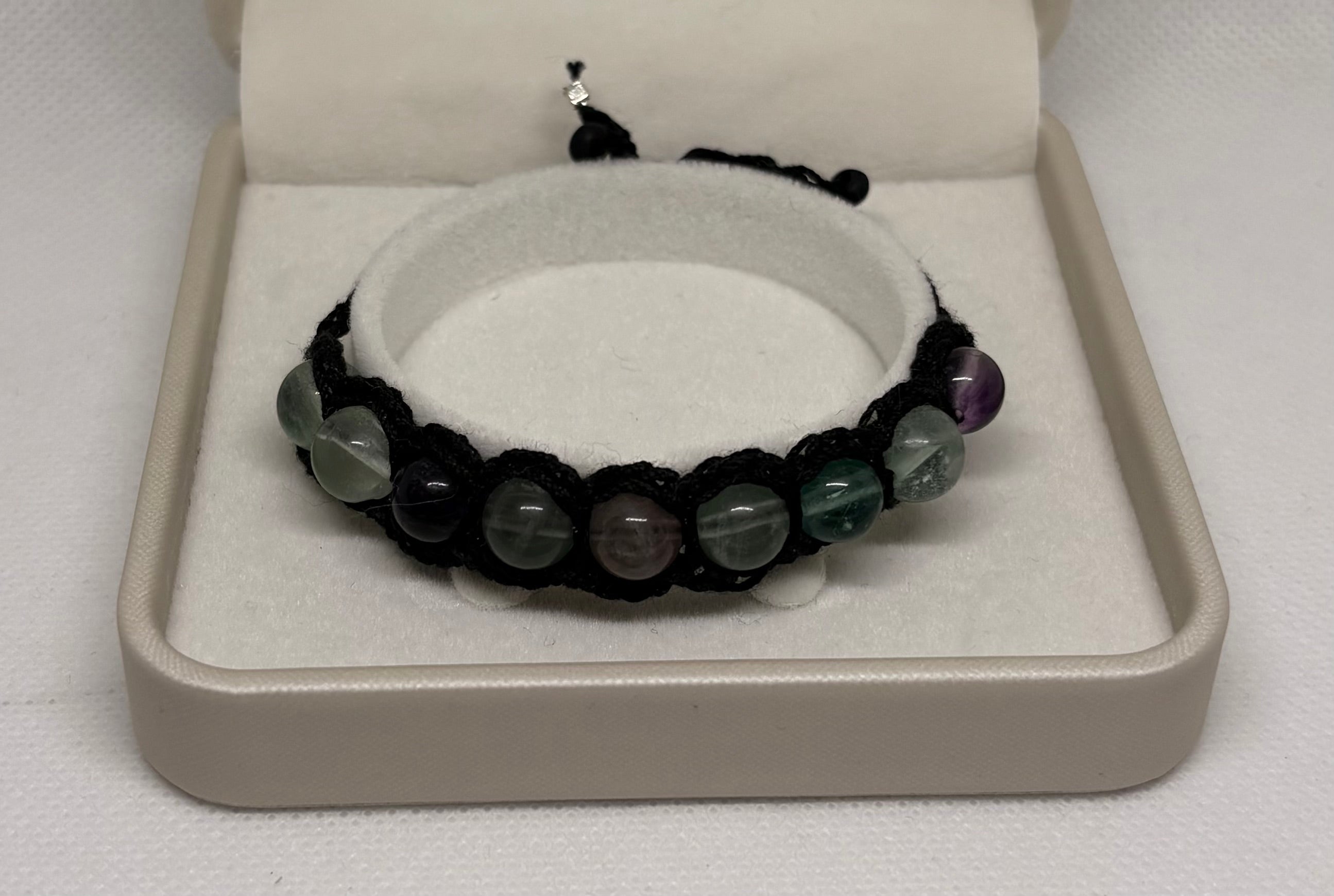 Garnet Bracelet - crocheted half