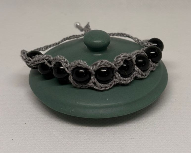 Turmalin Armband - gehäkelt halb