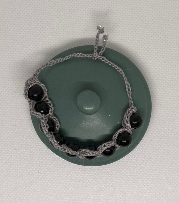 Turmalin Armband - gehäkelt halb